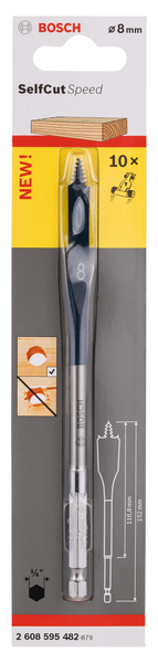 CENTRUMBORR SELFCUT 8X152 1ST