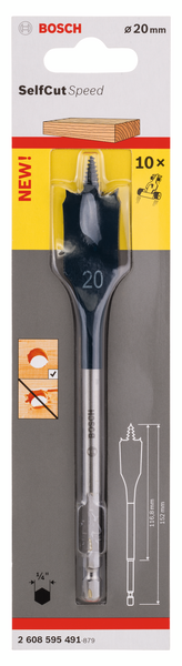 CENTRUMBORR SELFCUT 20X152 1ST