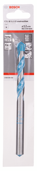 BORR MULTICONSTR 12X90X150MM TRÄ,BETONG,METALL,KAKEL,KLINKE