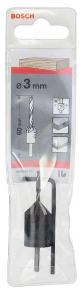 TRÄBORR BOSCH M FÖRSÄNKARE 90GR 3MM