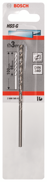 BORR HSS-G DIN340  3.0X66MM