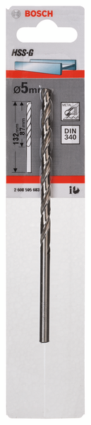 BORR HSS-G DIN340  5.0X87MM