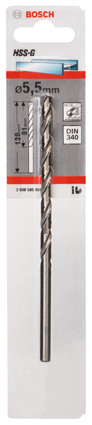 METALBORR BOSCH HSS-G DIN 340 5.5X91MM