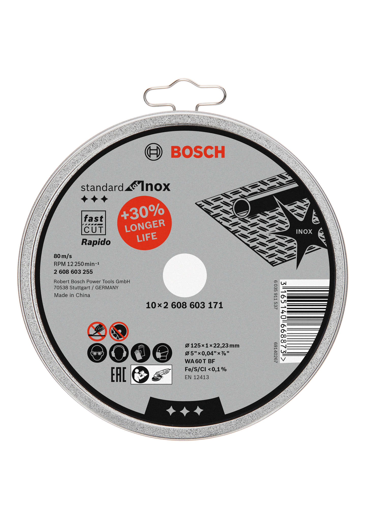 Katkaisulaikka Bosch Inox 125x1mm 10kpl Standard