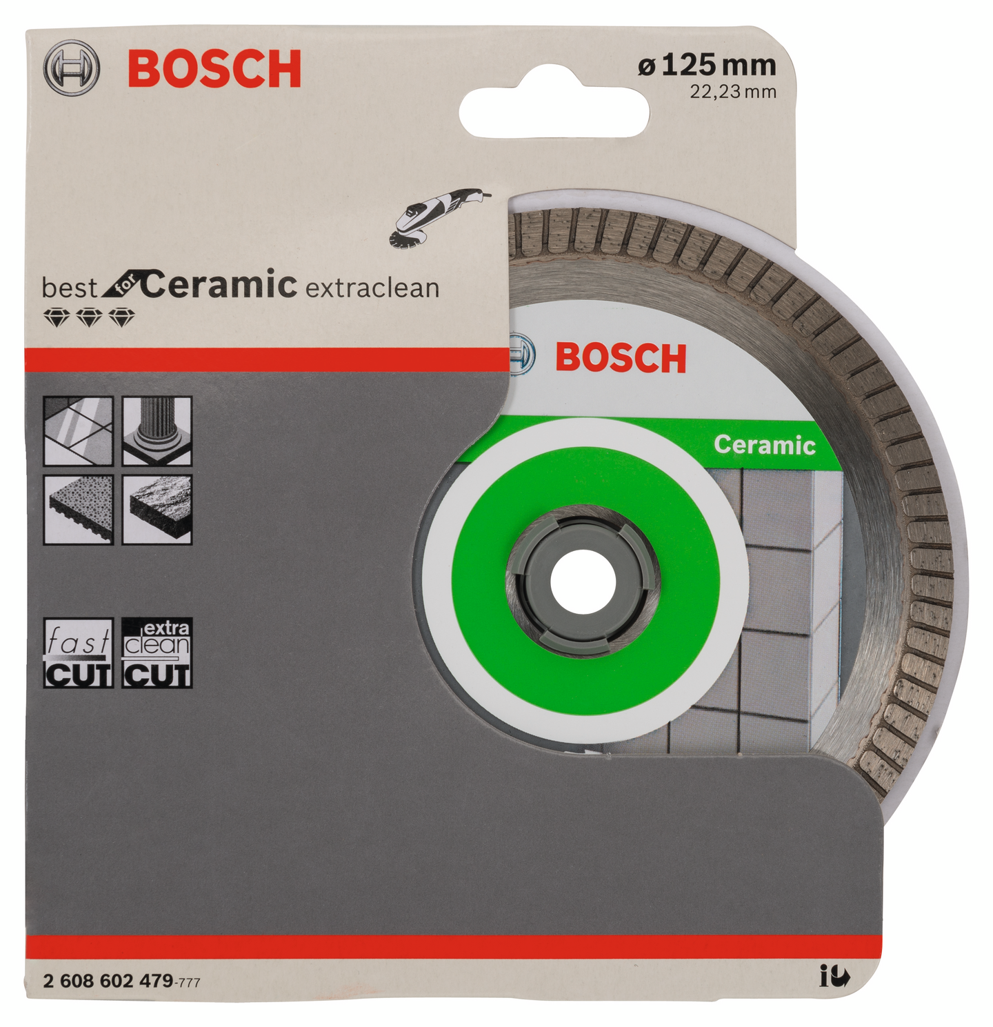 DIAMANTSKIVA BOSCH BEST CERAMIC TURBO EC 125X22,23MM