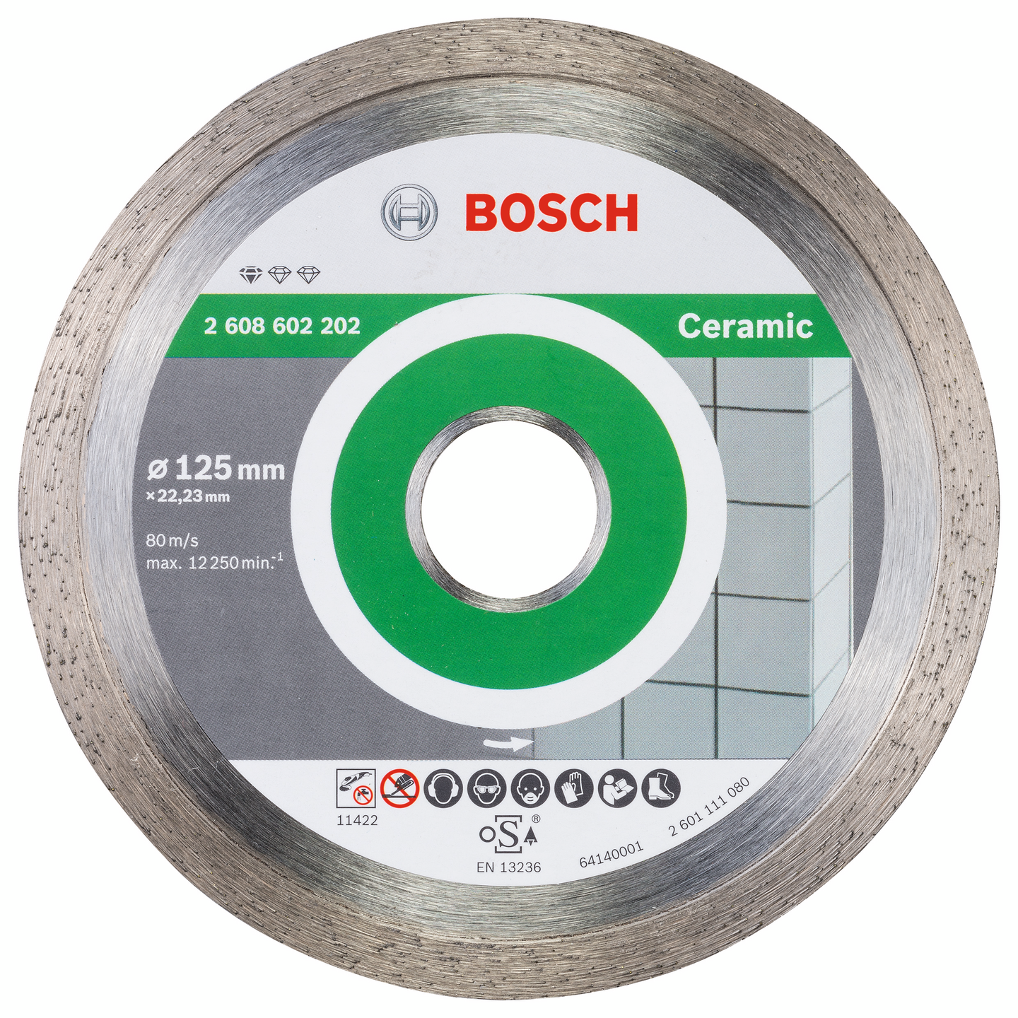 DIAMANTSKIVA BOSCH STD CERAMIC 125X22,23MM