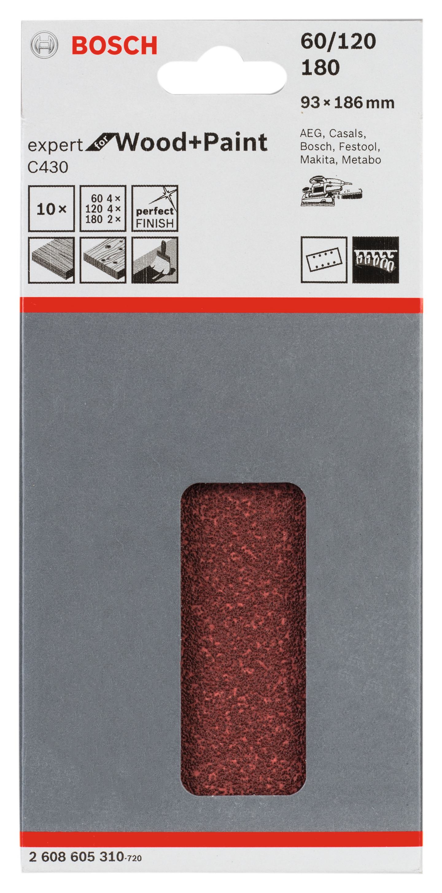 PLANSLIPP BOSCH RWK60/120/180 93X185, 10ST