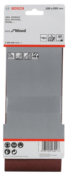 SLIPBAND BOSCH RW 100X610 K60 3P