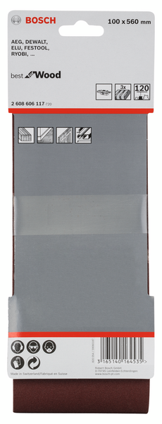 SLIPBAND BOSCH RW 100X560 K120 3ST