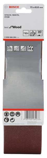 BANDSLIPPAPPER BOSCH RW 75X610 K80
