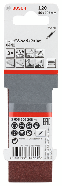 SLIPBAND BOSCH RW  40X303 K120 3P
