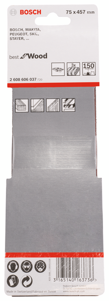 SLIPBAND BOSCH RW  75X457 K150 3P