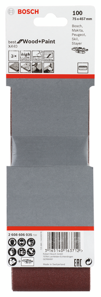 SLIPBAND BOSCH RW  75X457 K100 3P