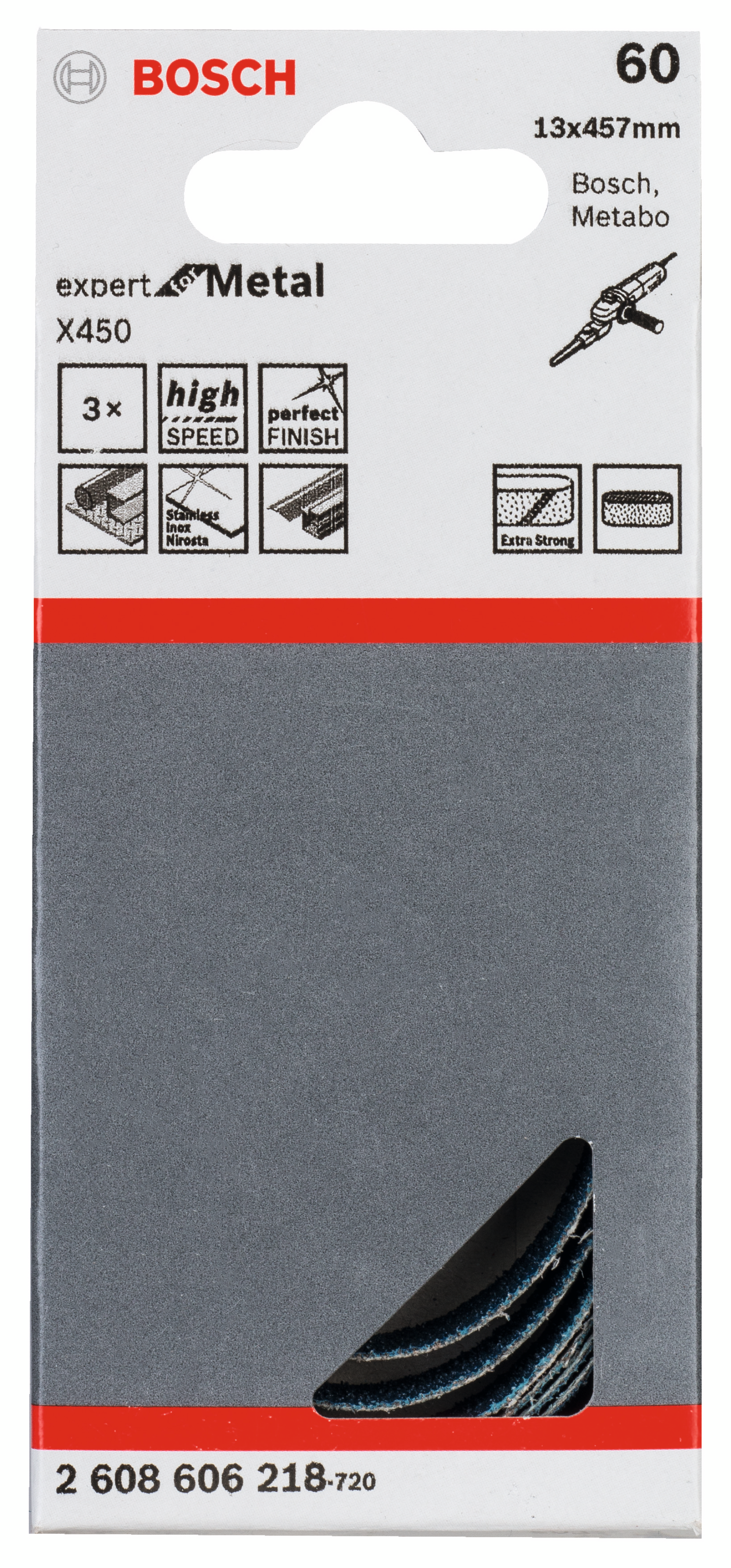 SLIPBAND BLÅ 13X451 K 60 3P