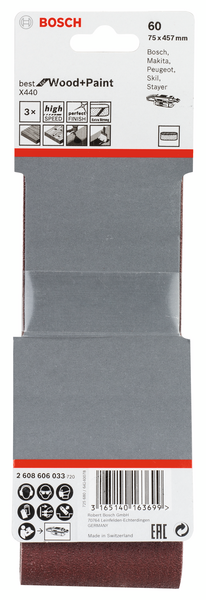 SLIPBAND BOSCH RW  75X457 K60 3P