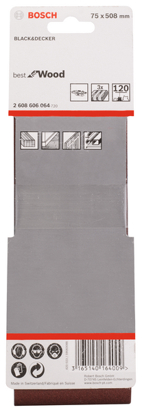 SLIPBAND BOSCH RW  75X508 K120 3P