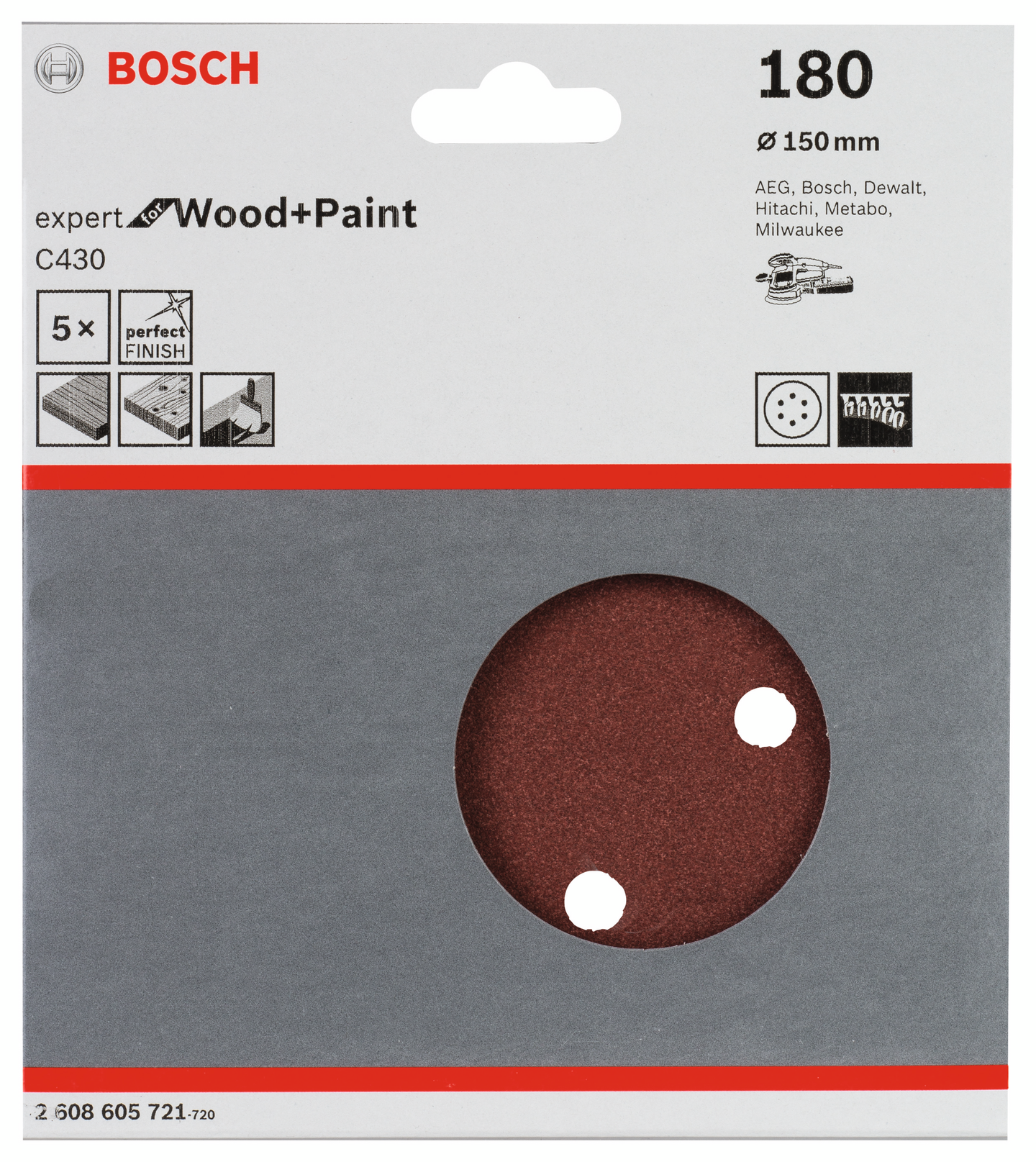 SLIPRONDELL BOSCH EXC RW K180 150MM 5ST