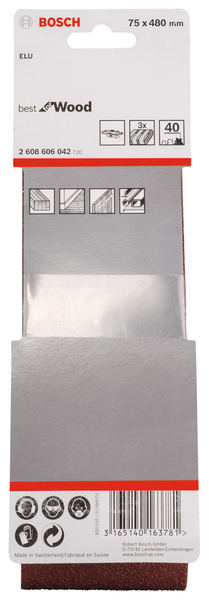 SLIPBAND BOSCH RW  75X480 K60 3P