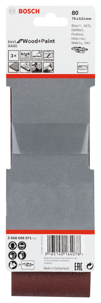 SLIPBAND BOSCH RW  75X533 K 80 3P