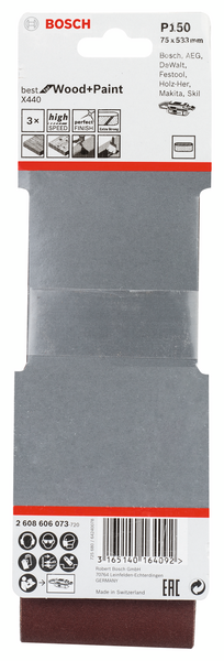 SLIPBAND BOSCH RW  75X533 K150 3P