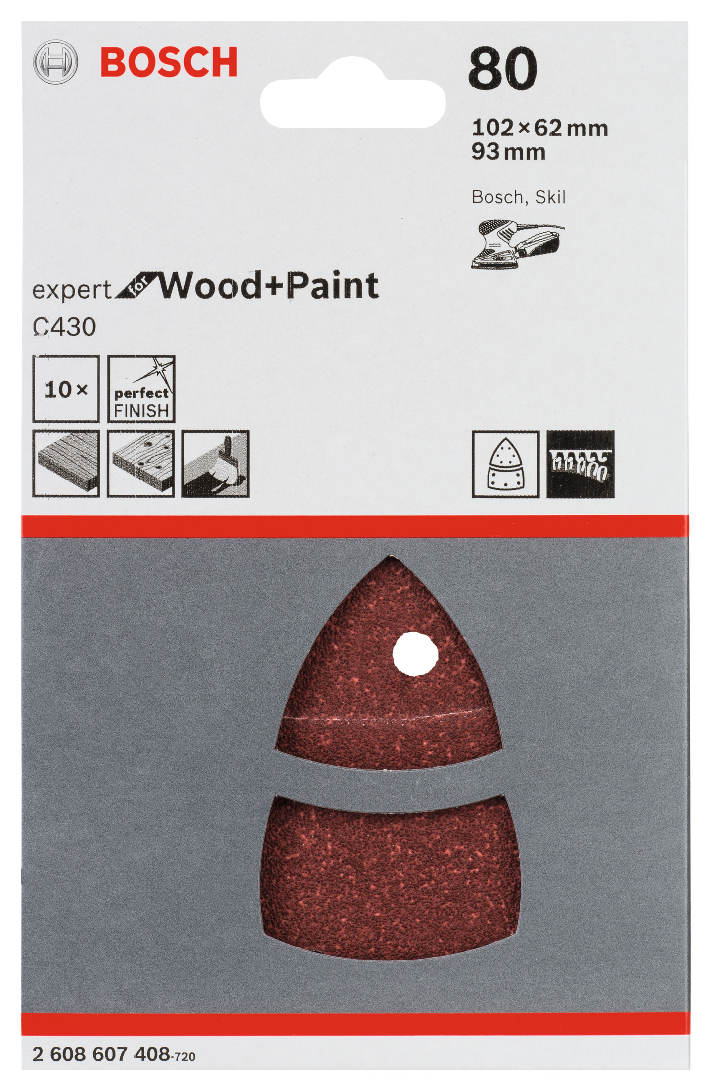 HÖRNSLIPARK BOSCH DELTA EW PSM/PRIO 160 K80 10ST