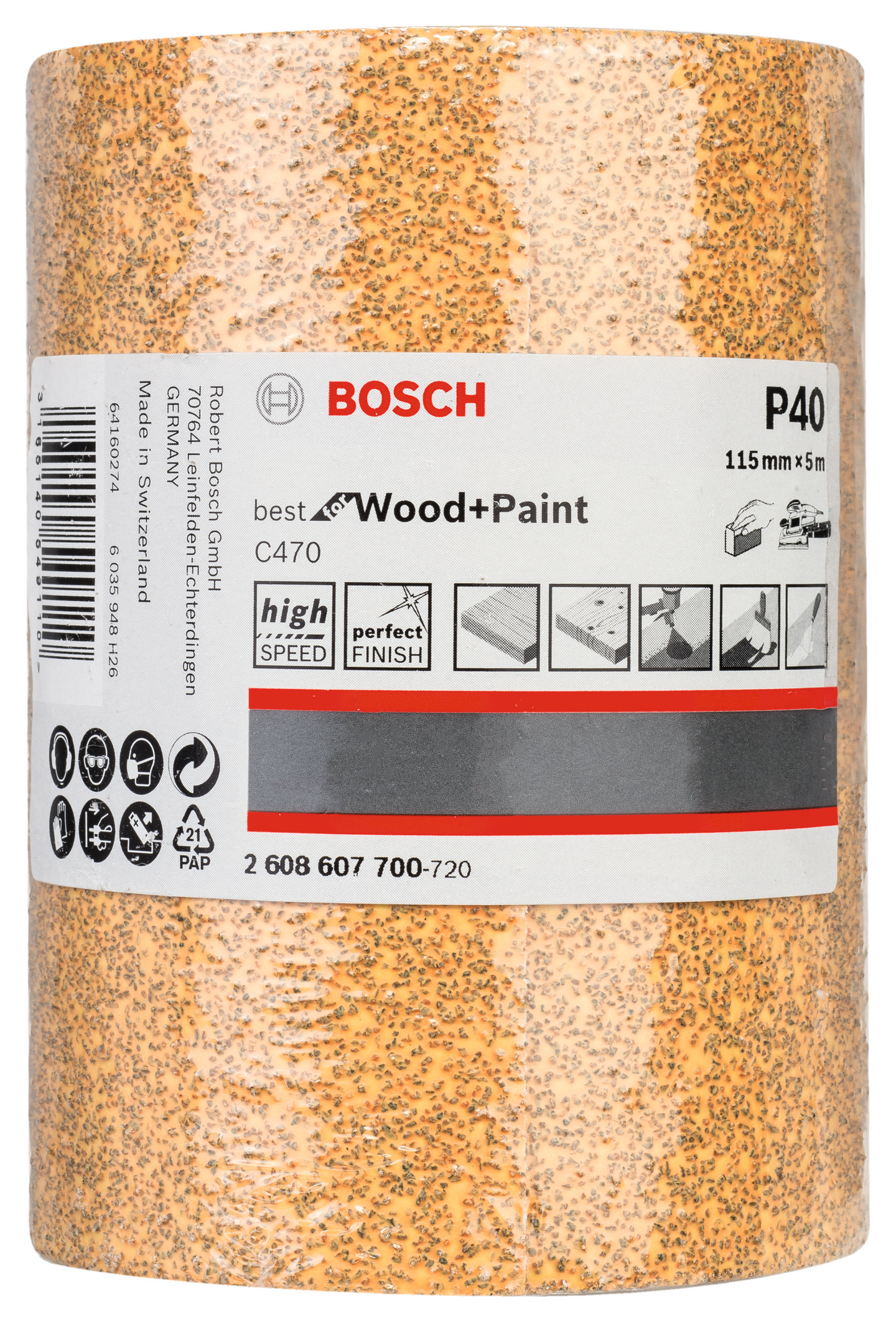 SLIPRULLE BOSCH BW 115MM K40 5M