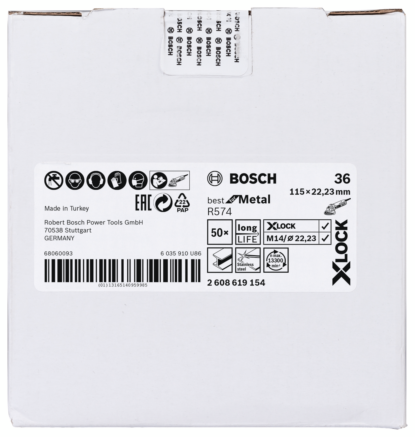 FIBERSLIPSKIVA BOSCH XL BFM K36, 115MM