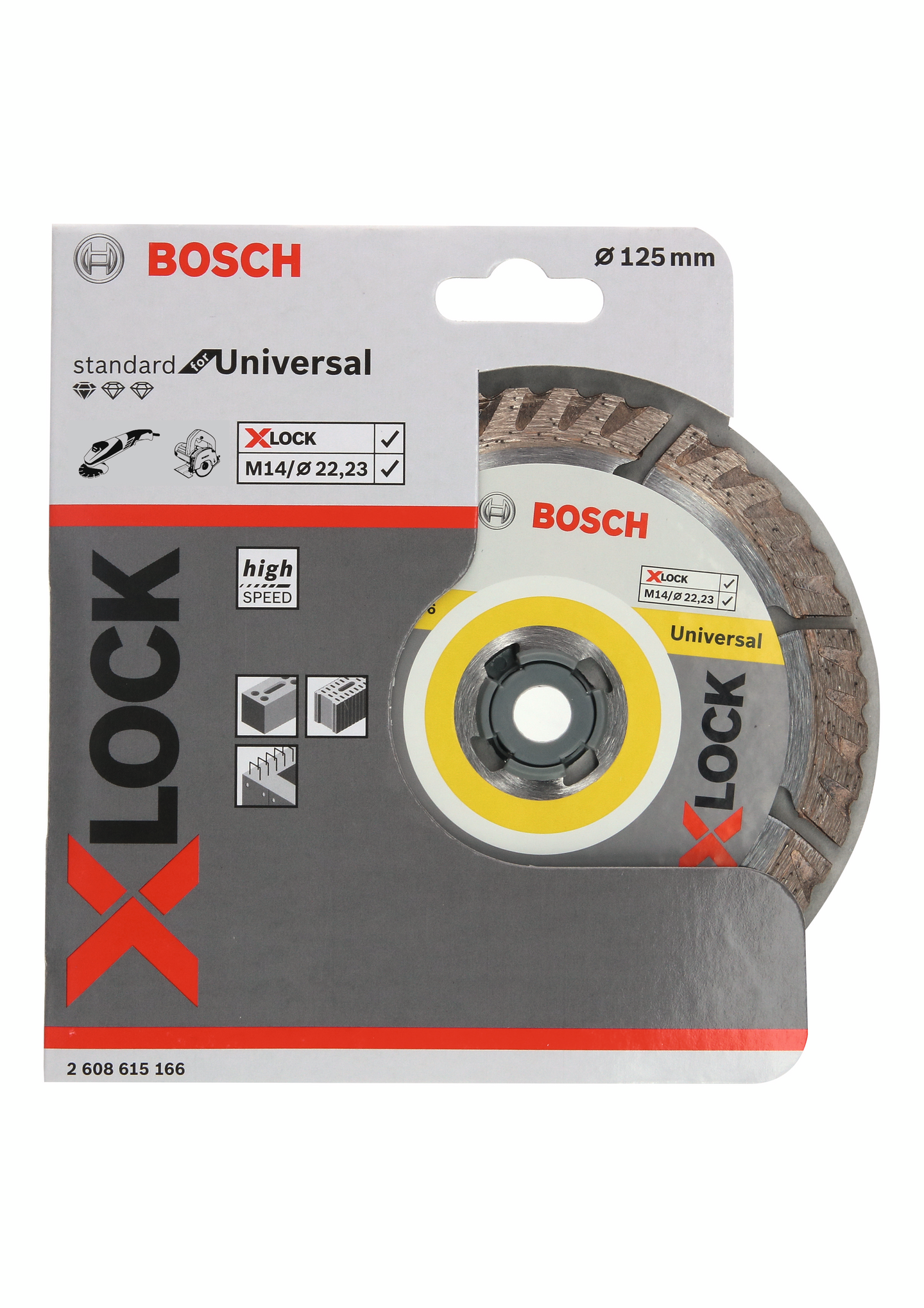 DIAMANTSKIVA BOSCH XL STD UNIVER 125X22,23MM
