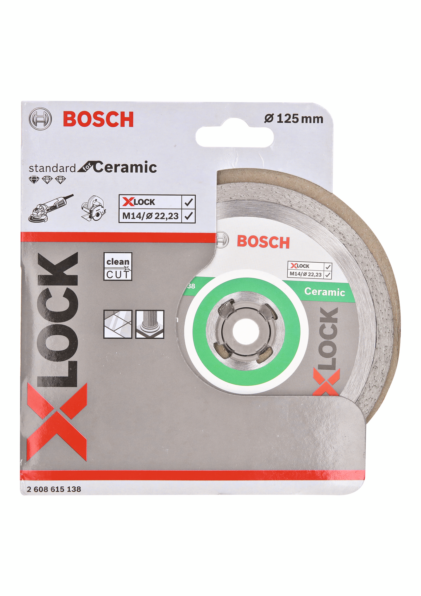 DIAMANTSKIVA BOSCH X-LOCK STD CERAMIC 125XMM