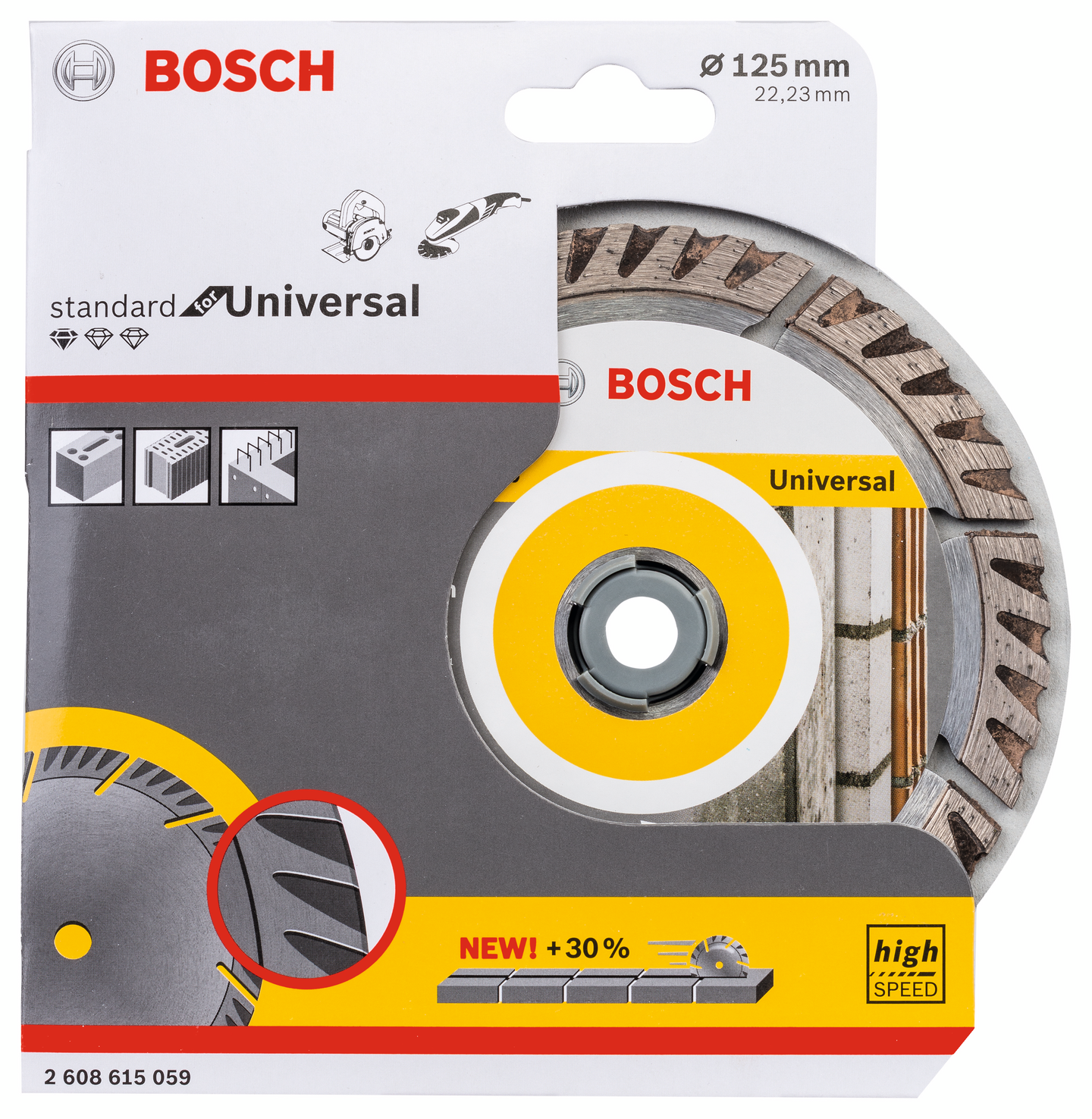 DIAMANTSKIVA BOSCH STD UNIVERSAL 125X22,23MM