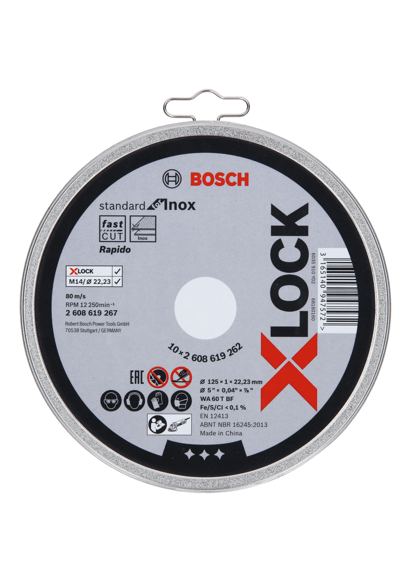 KAPSKIVA BOSCH X-LOCK STDI 125X22,2X1,0MM