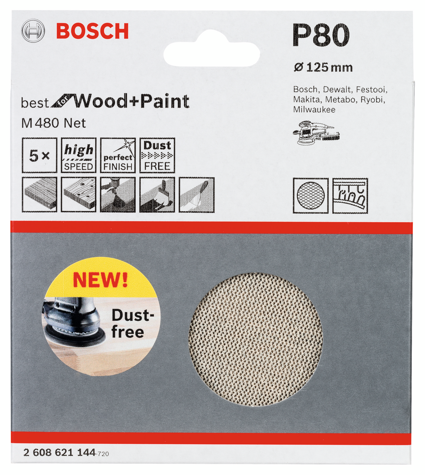 SLIPARK EXC NET K80 125MM 5ST