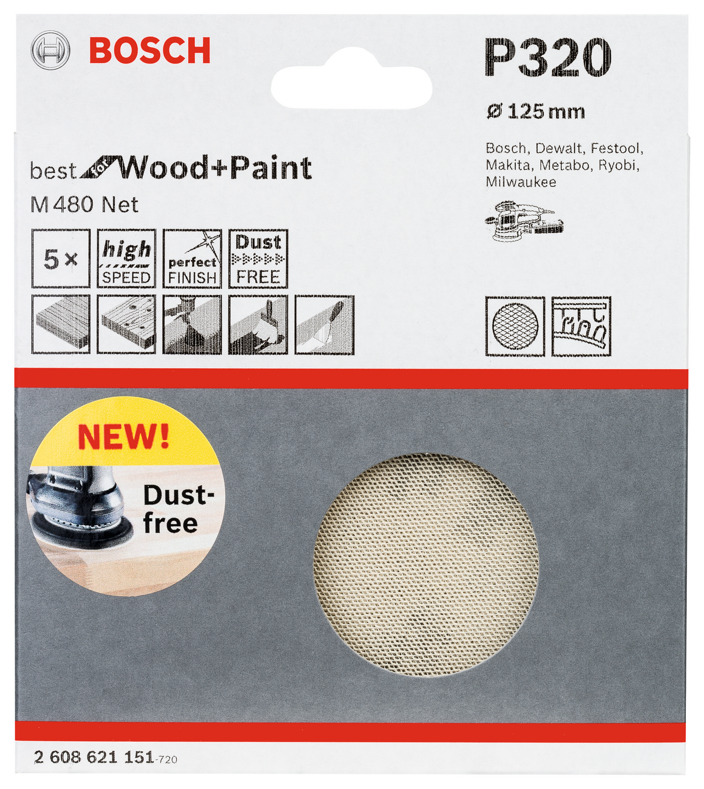 SLIPARK BOSCH EXC NET K320 125MM 5ST