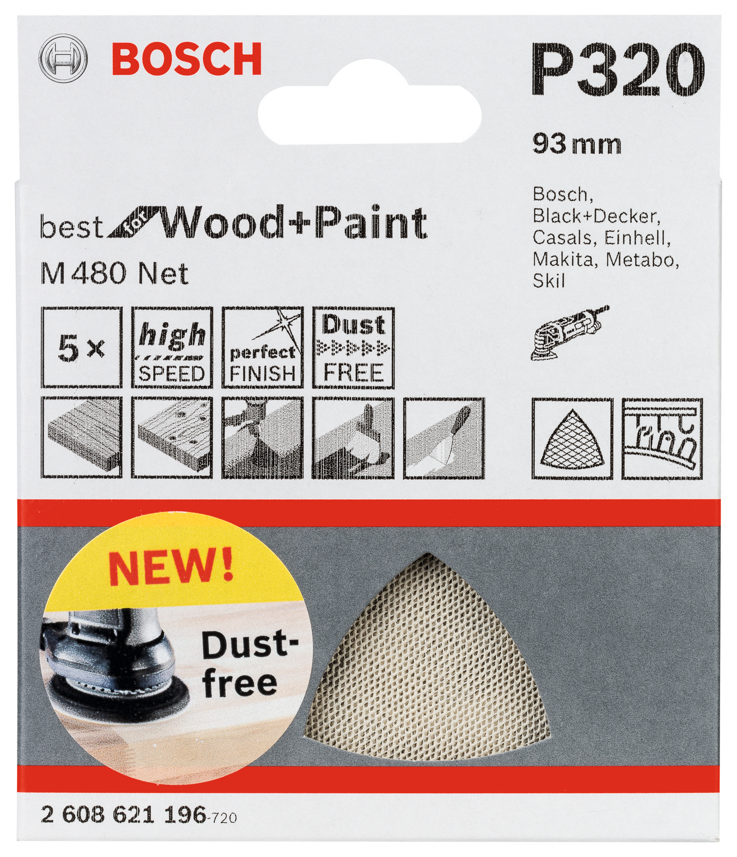 SLIPARK BOSCH DELTA NET K320 93MM 5ST