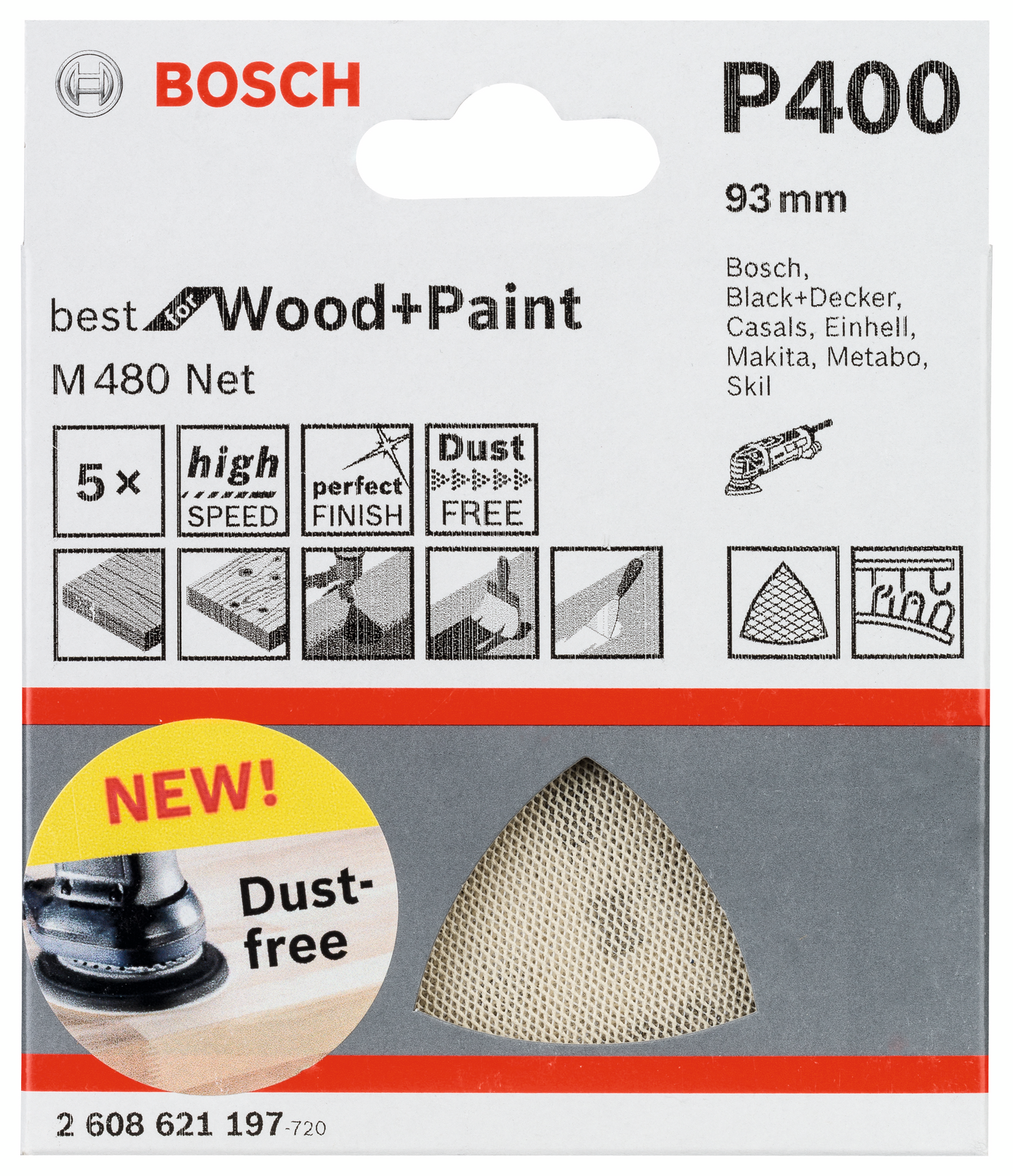 SLIPARK BOSCH DELTA NET K400 93MM 5ST