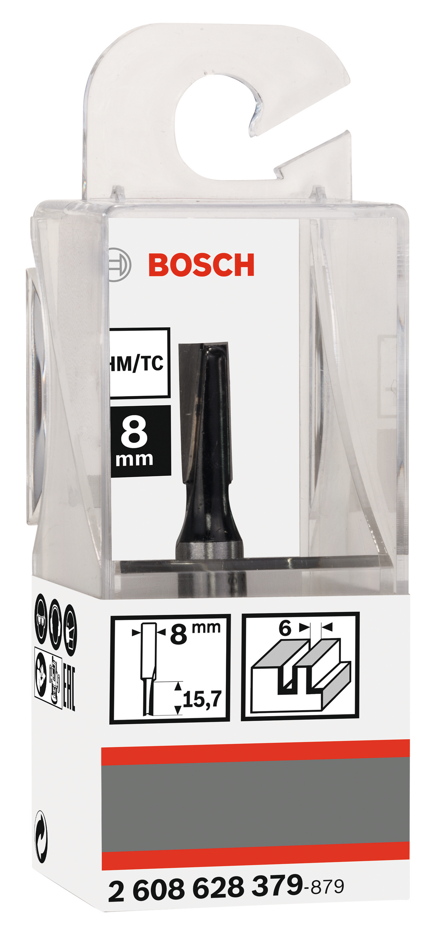 NOTFRÄS BOSCH HM TVÅ SKÄR  6X16X8MM