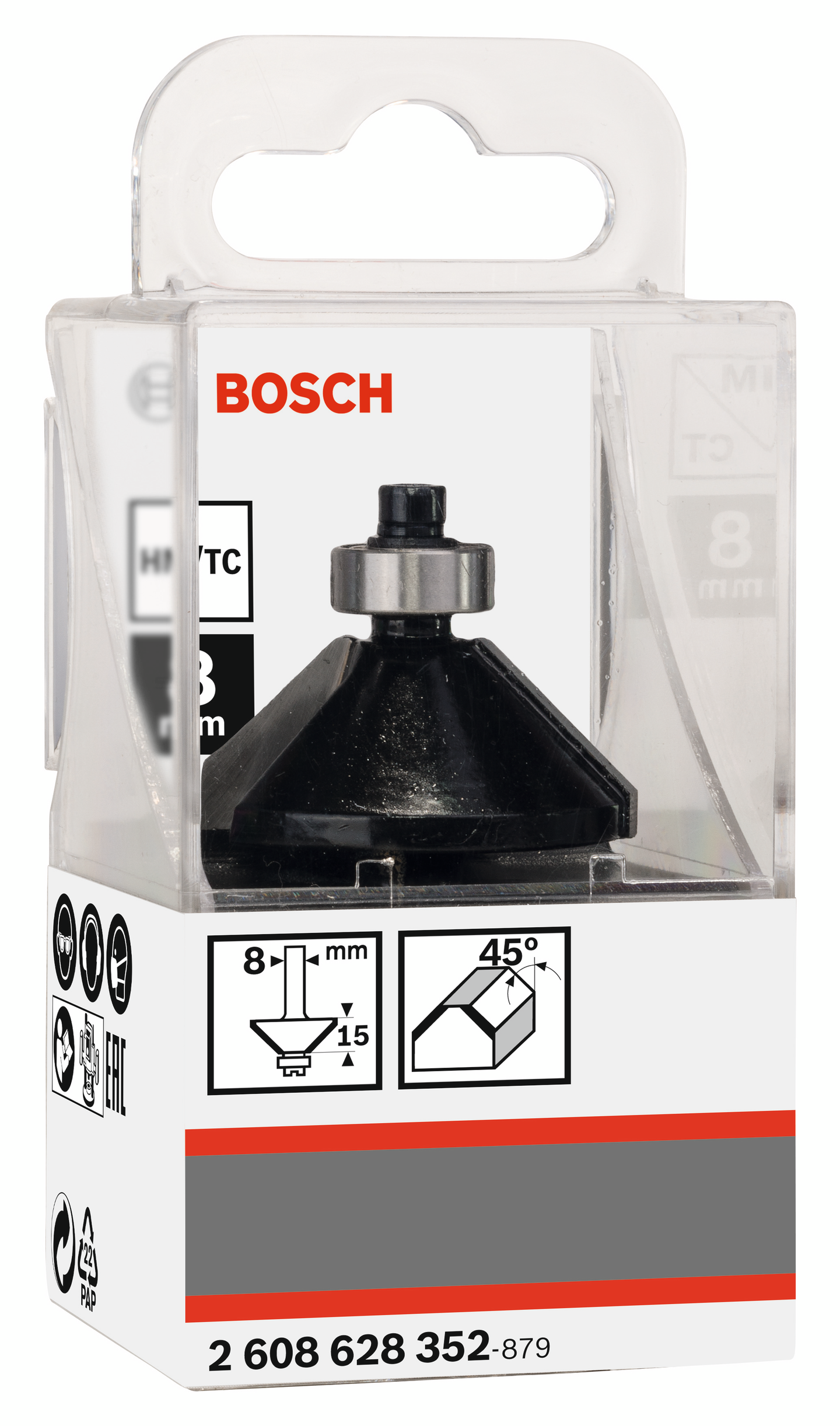 FASFRÄS BOSCH MED STYRHJÄLP HM 8MM D11MM L15MM