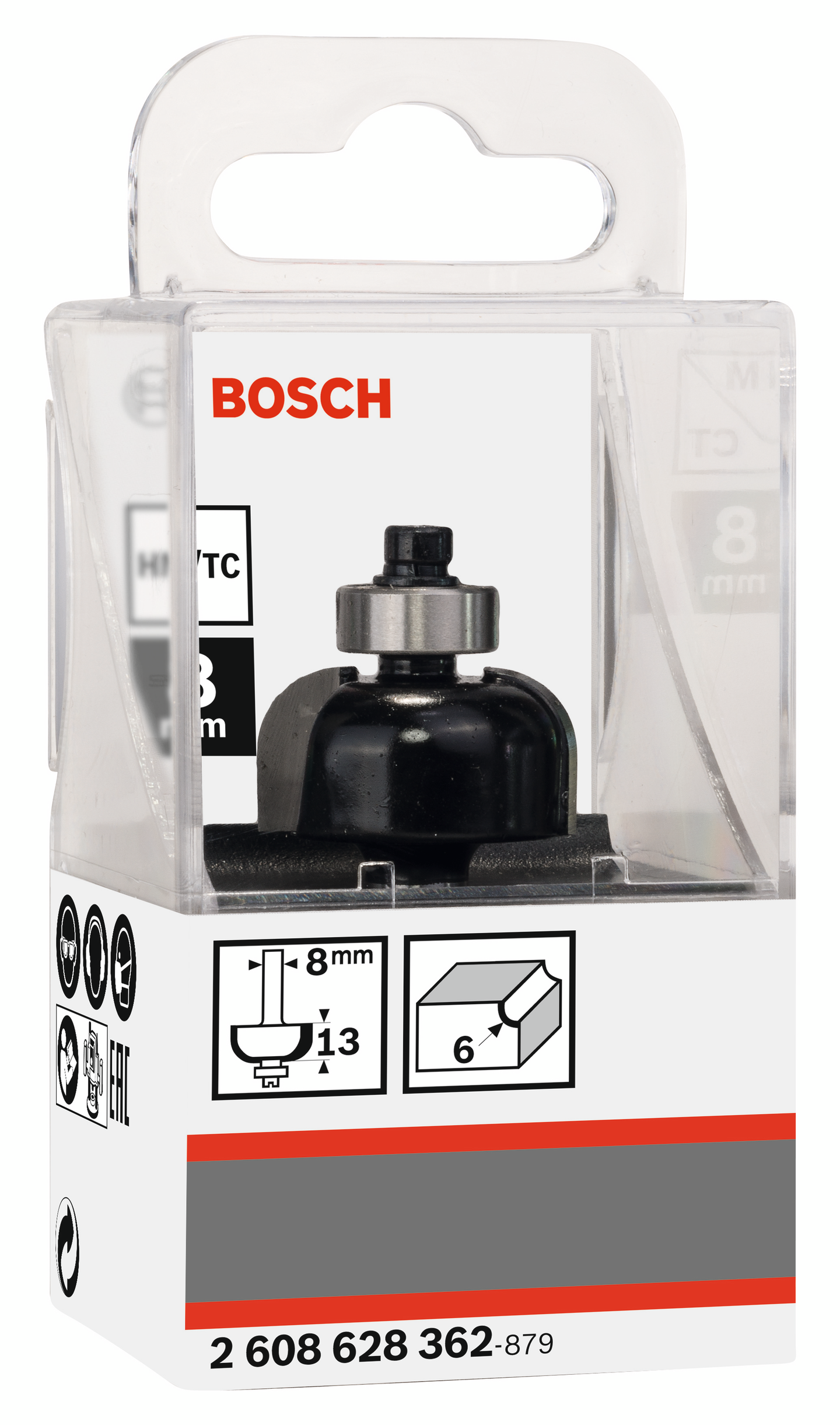 HÅLKÄLSFRÄS BOSCH MED STYRHJÄLP HM 8MM L13 R6MM
