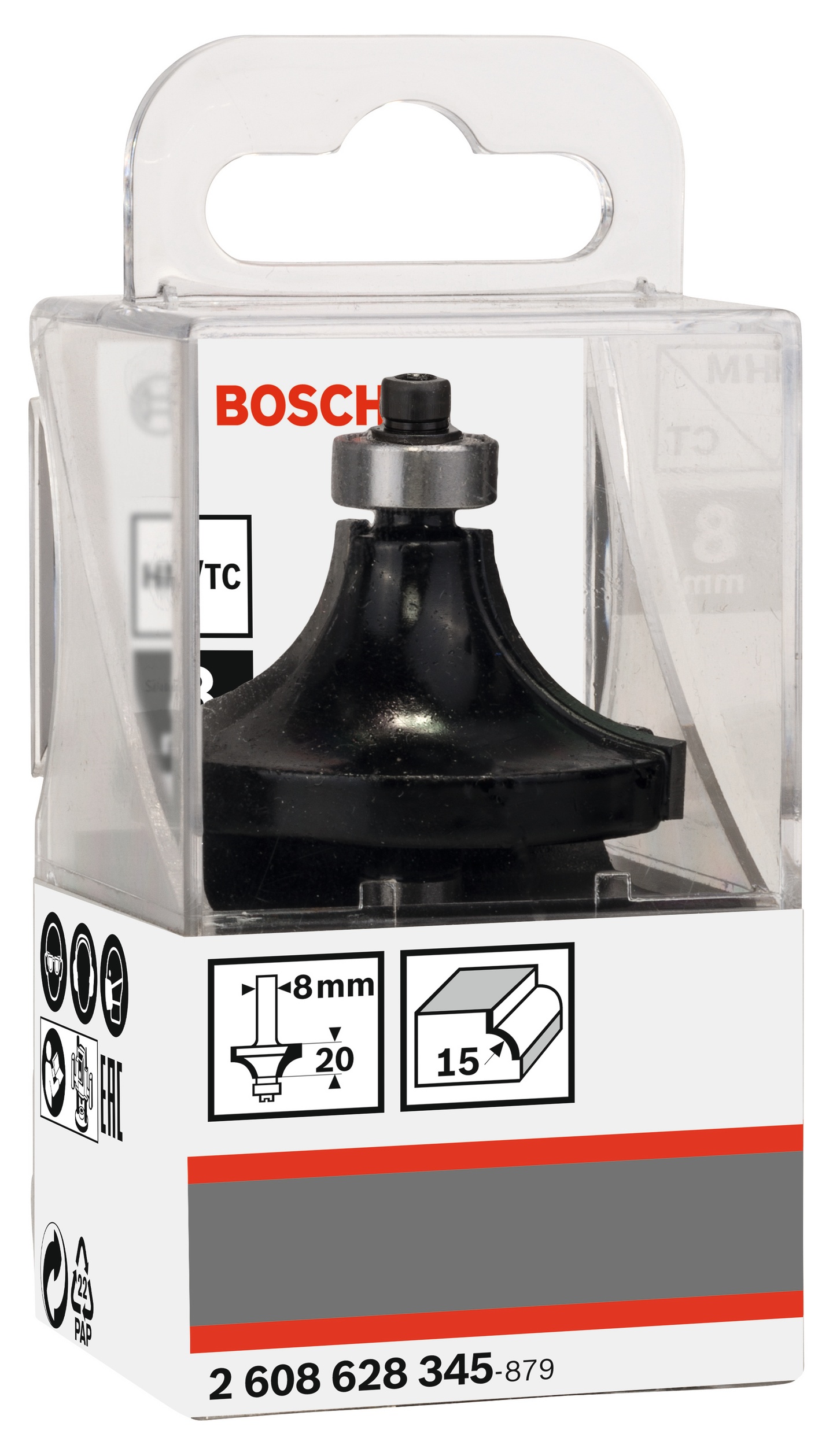 AVRUNDNINGSFRÄS BOSCH MED STYRHJÄLP HM 8X15X22MM