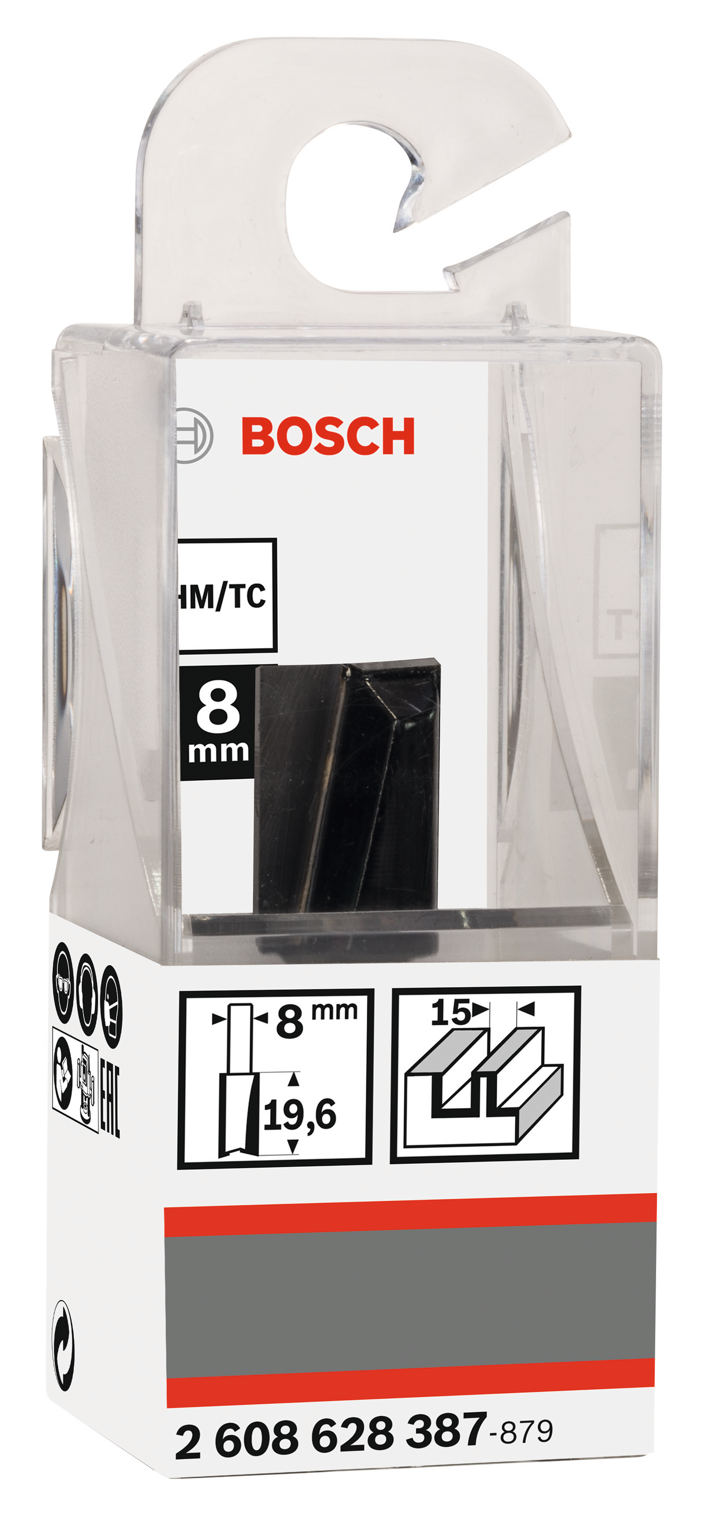 NOTFRÄS BOSCH HM TVÅ SKÄR 15X20X8MM