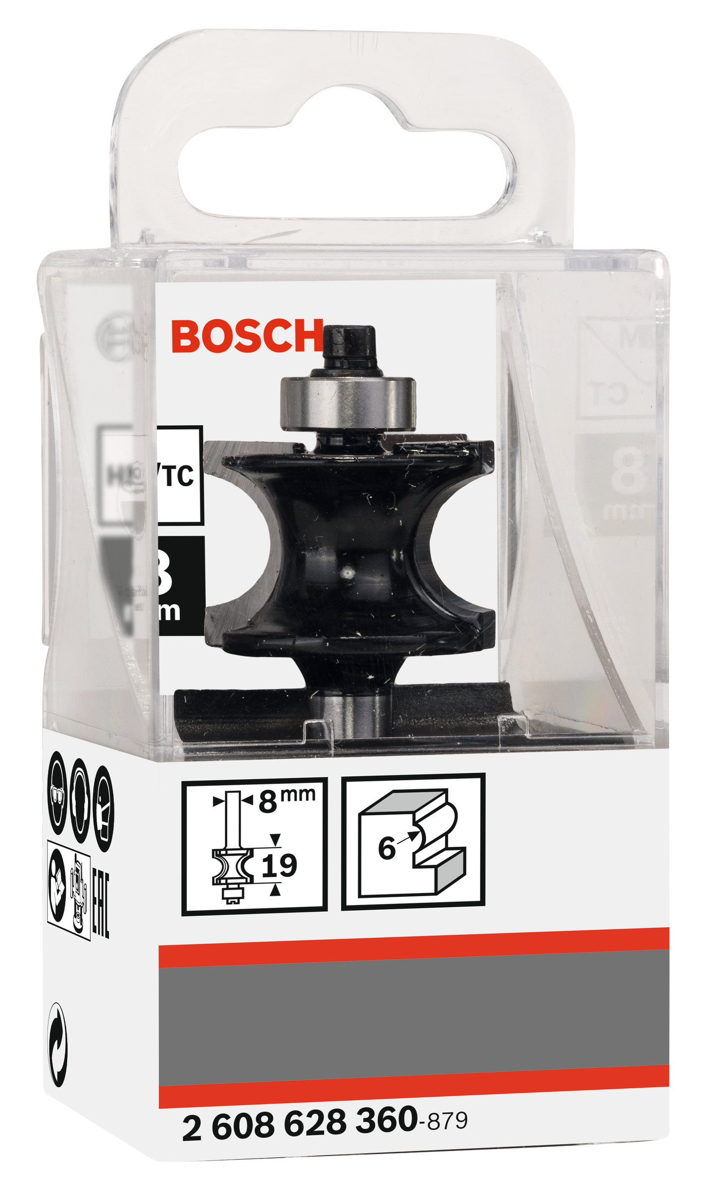 HALVSTAVFRÄS BOSCH HM 8MM L19/R6MM