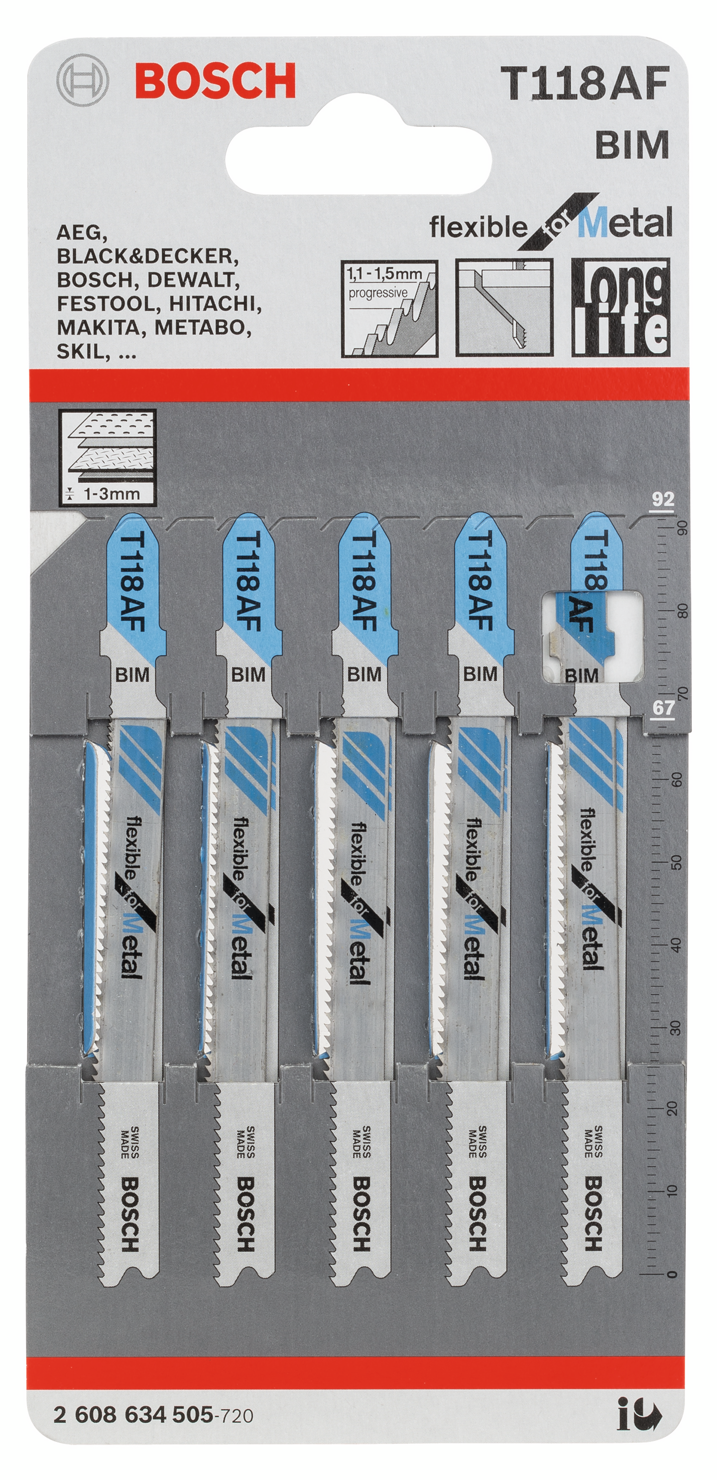 STICKSÅGBLAD T118AF 5ST
