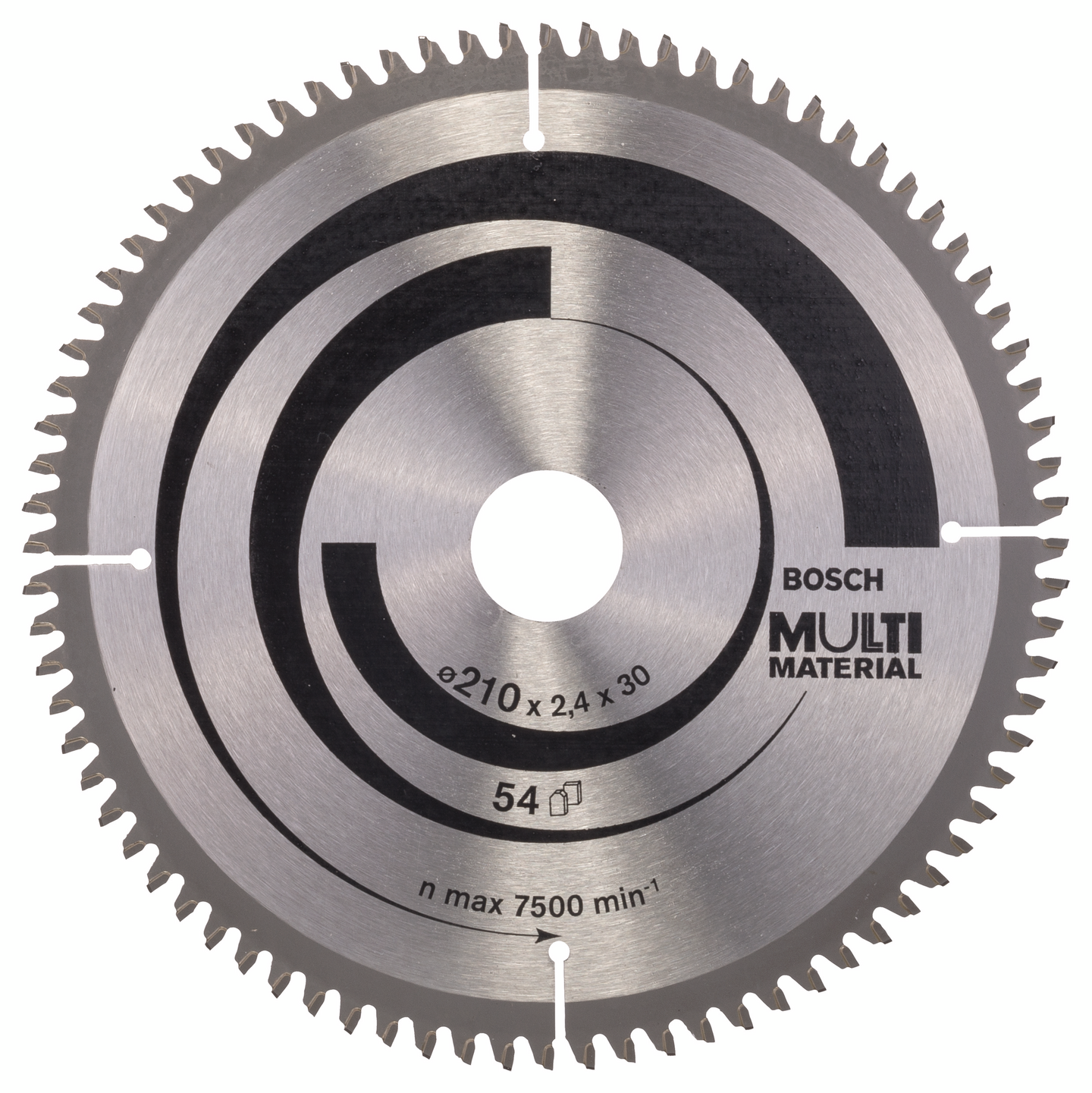 Pyörösahanterä Bosch Multi Material 210x30x2,5mm Z80