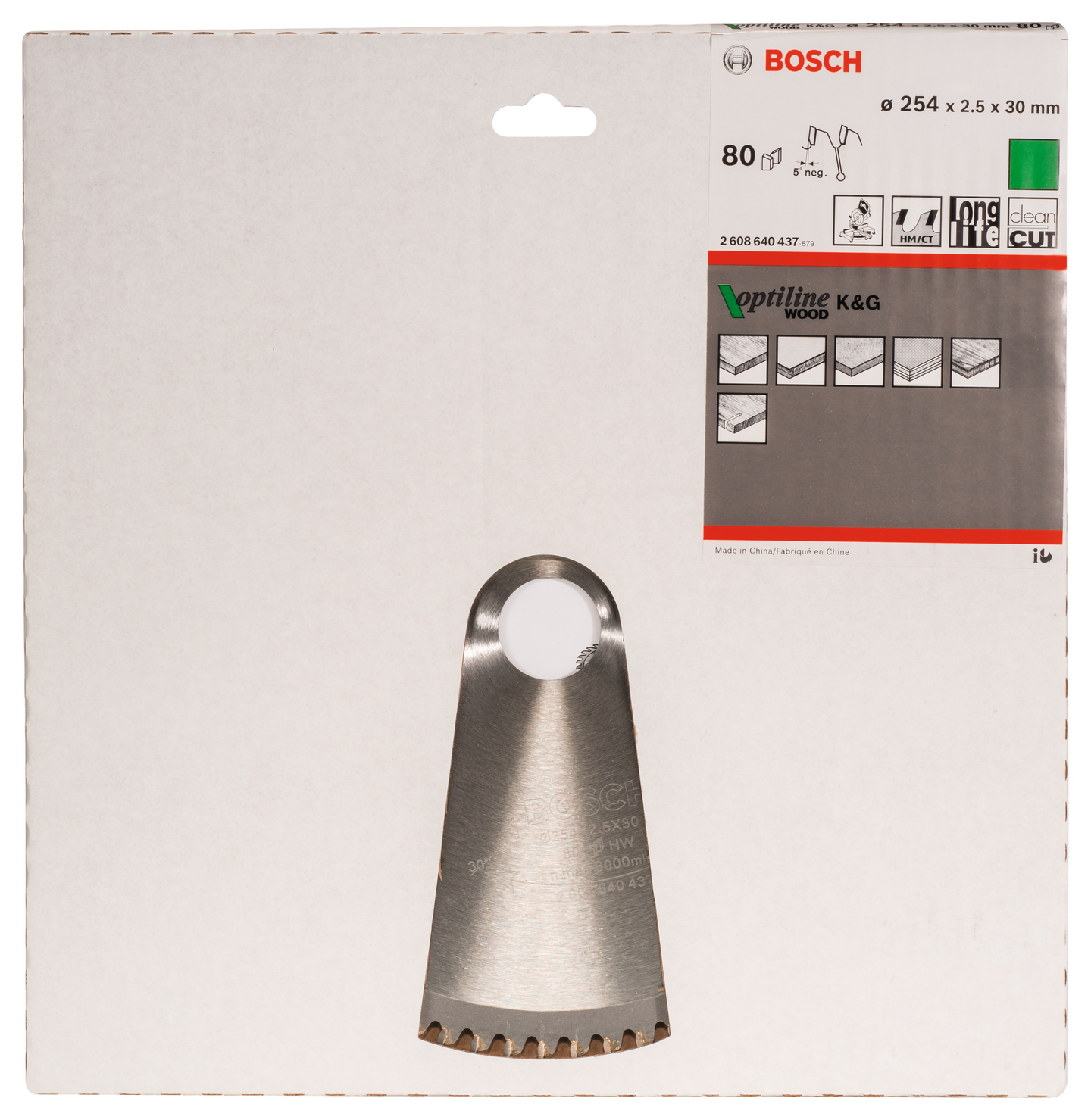 CIRKELSÅGKLINGA BOSCH TRÄ 254X2,5X30MM 80T-5
