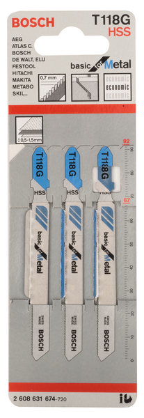 STICKSÅGBLAD T118G 3ST METALL