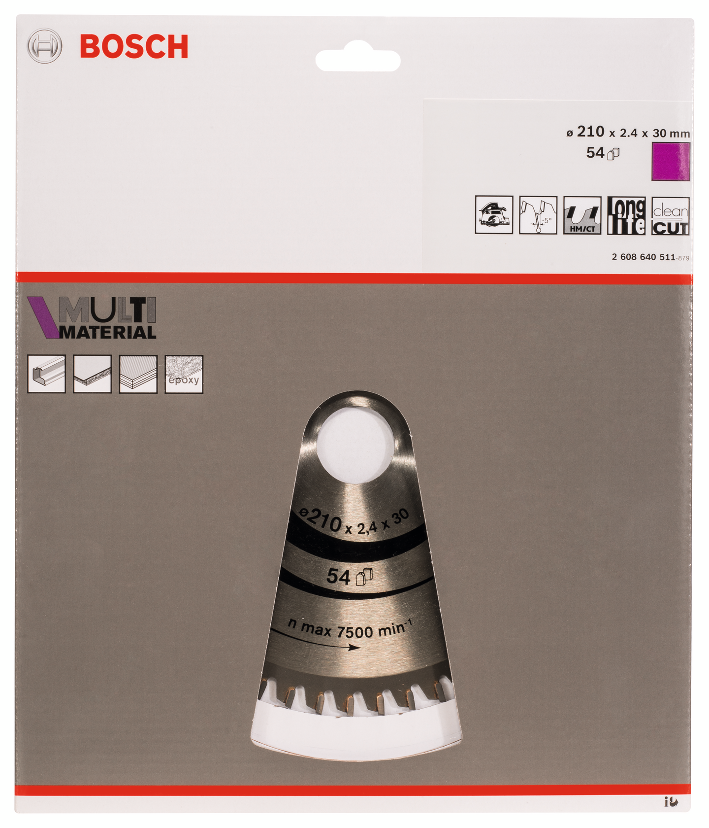 CIRKELSÅGKLINGA BOSCH MULTI 210X2,4X30MM 54T