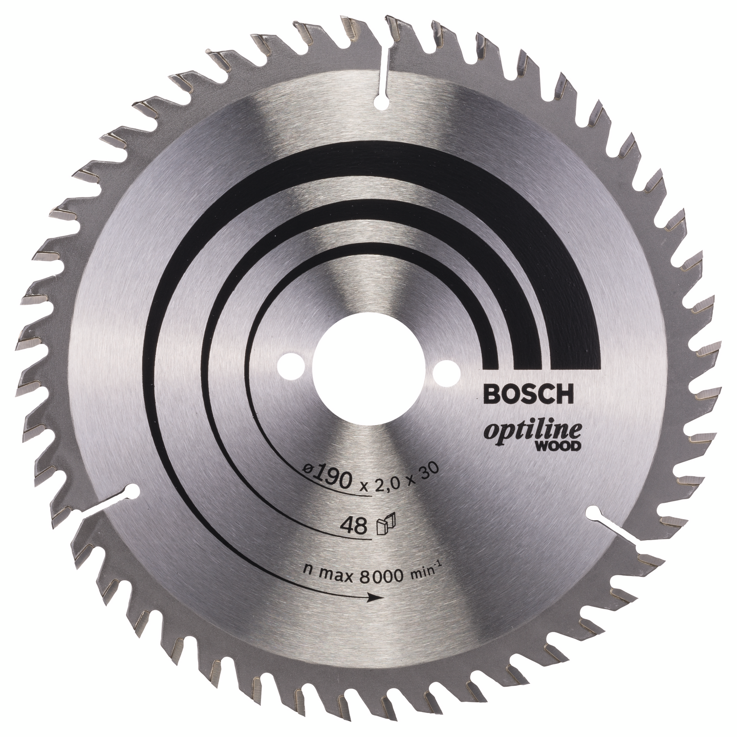 Pyörösahanterä Bosch Optiline Wood 190x30x2,0mm Z48