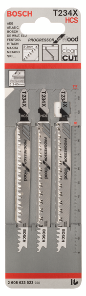 STICKSÅGBLAD T234X PROG TRÄ 3ST BOSCH