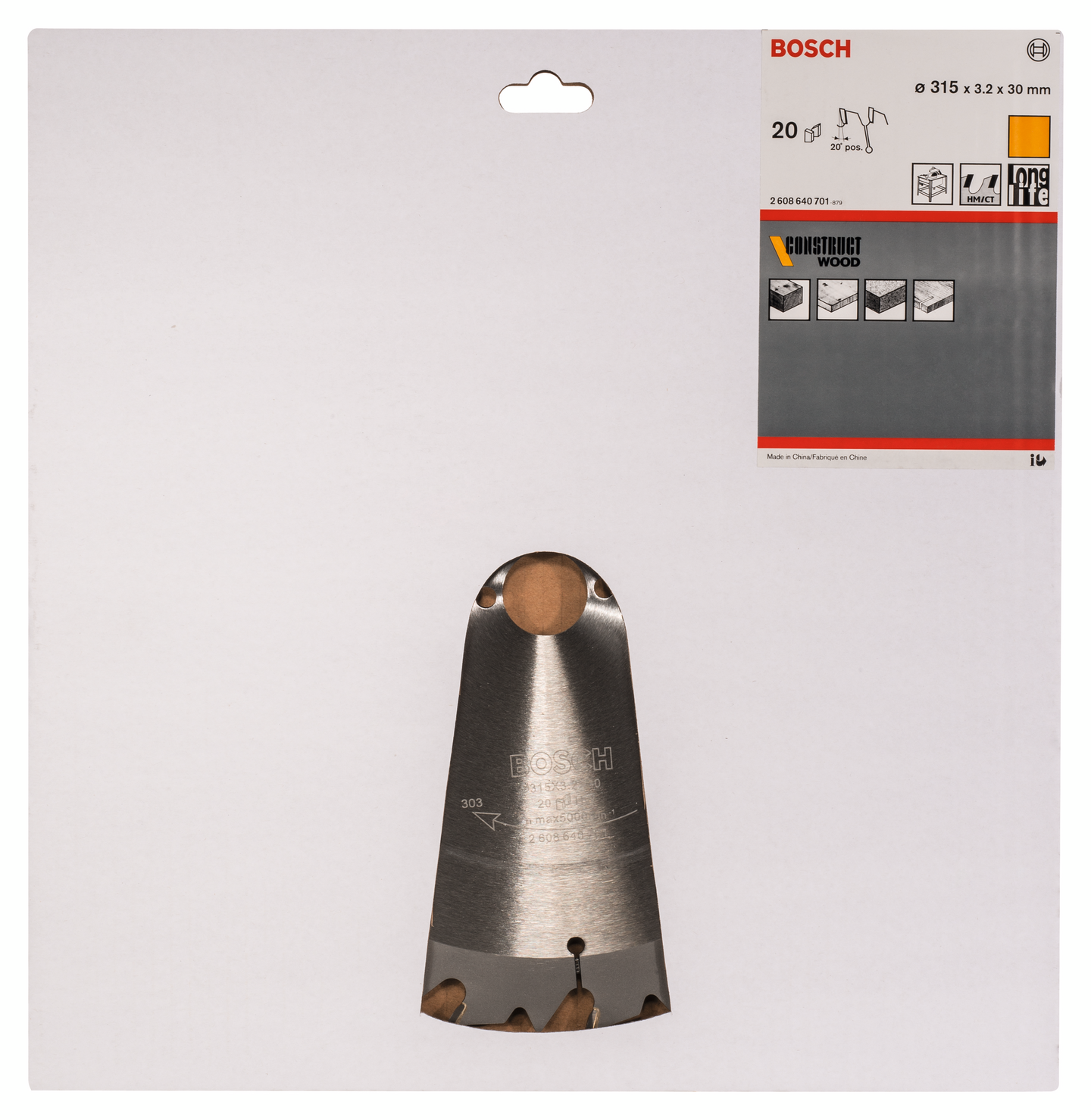 Pyörösahanterä Bosch Construct Wood 315x30x3,2mm  20