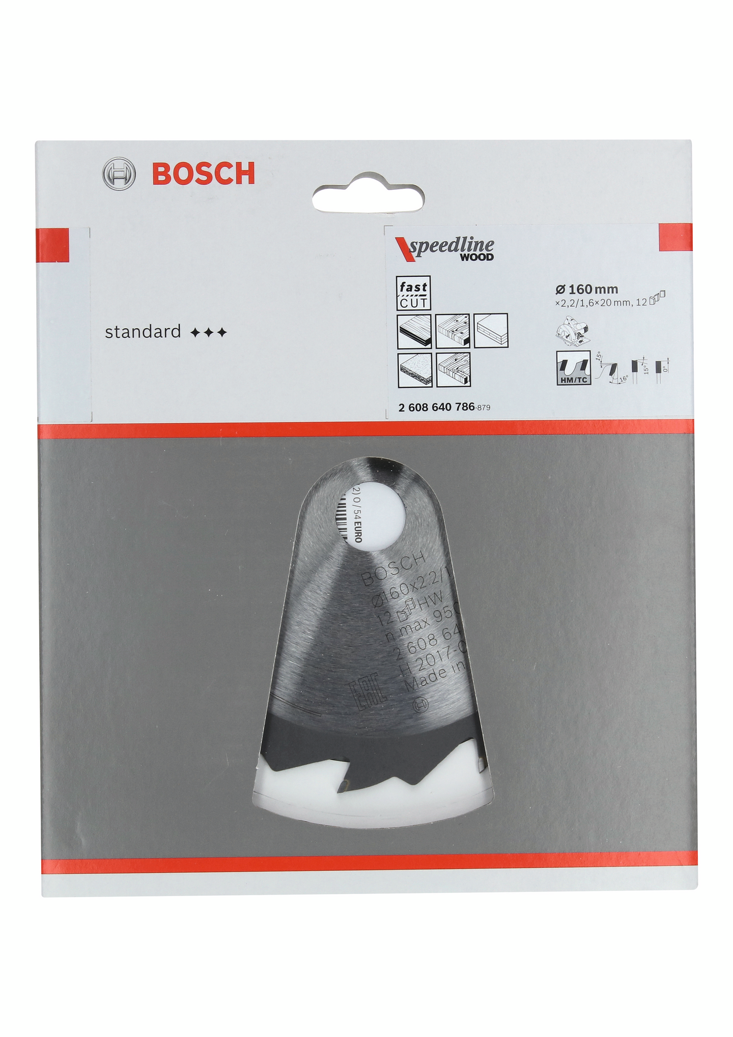 CIRKELSÅGKLINGA BOSCH SPEEDL WOOD 160X20MM T12